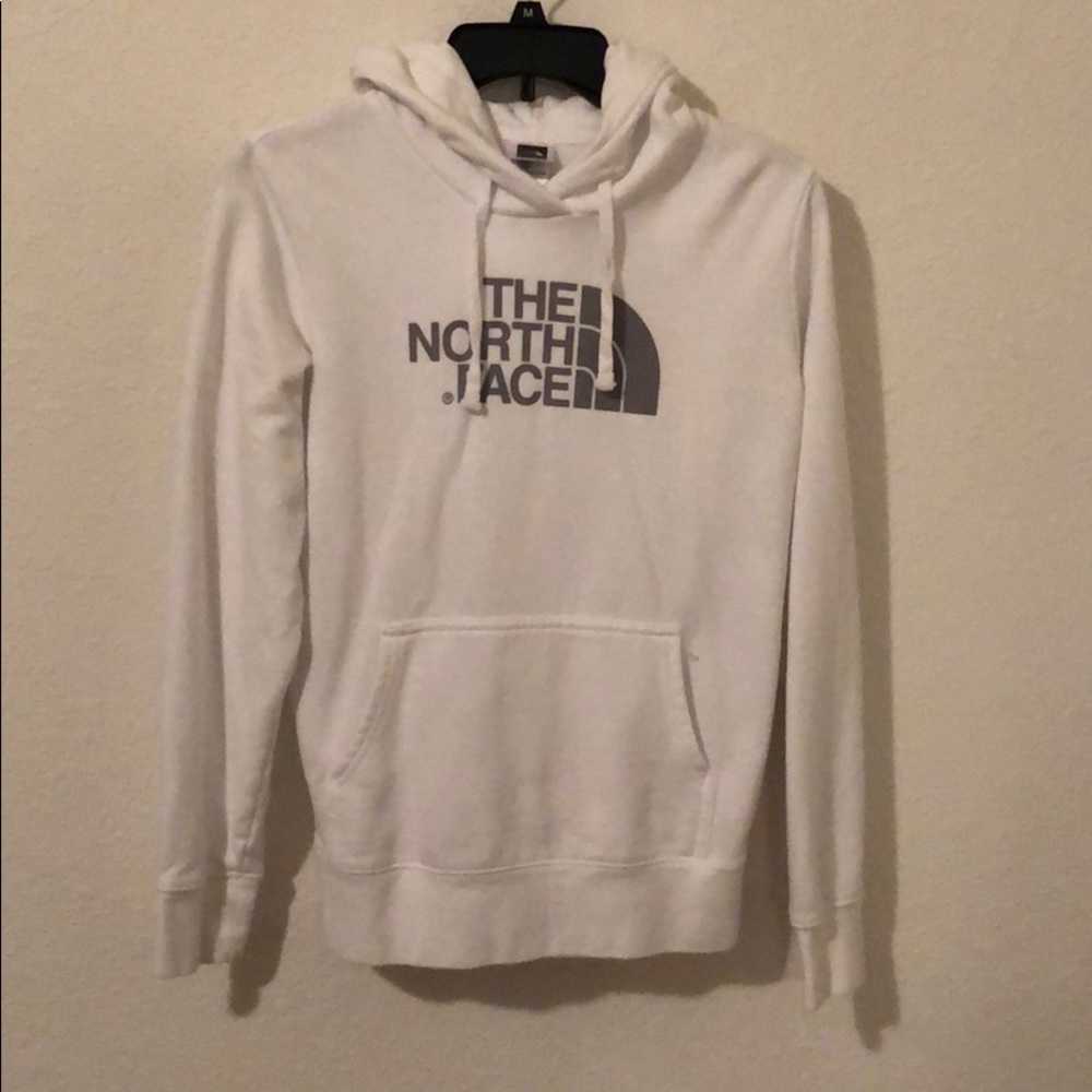 White north face hoodie